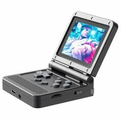 Hot Sale π₯ Powkiddy V90 64GB Flip Retro Game Console, 3 Inch IPS Screen, Open Source for Linux, Compatible with Flash OS, GB GBC MD FC SFC GG MS WS NGP PCE FBA PS 16 Simulators, Black π