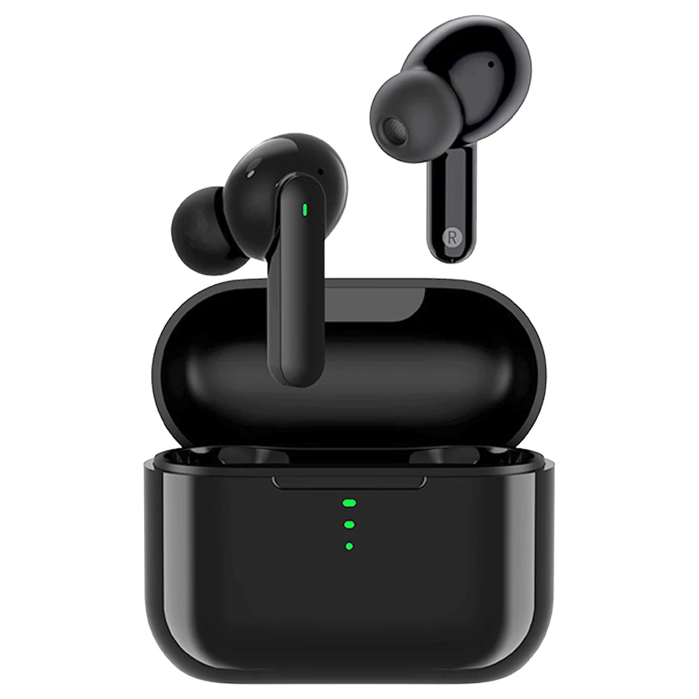 Budget π QCY T11 Hifi Dynamic Armature TWS Earbuds with 4 Mics Noise Isolation Quick Charge APP Control- Black π