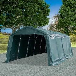 New 🎉 Removable Livestock Tent PVC 550 g/m² 3.3x8 m Dark Green 🔔