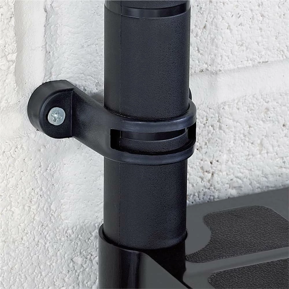 Best Pirce 💯 Storage Shelf 4-Tier Black 183x30.5x130 cm Plastic 🌟 - Image 3