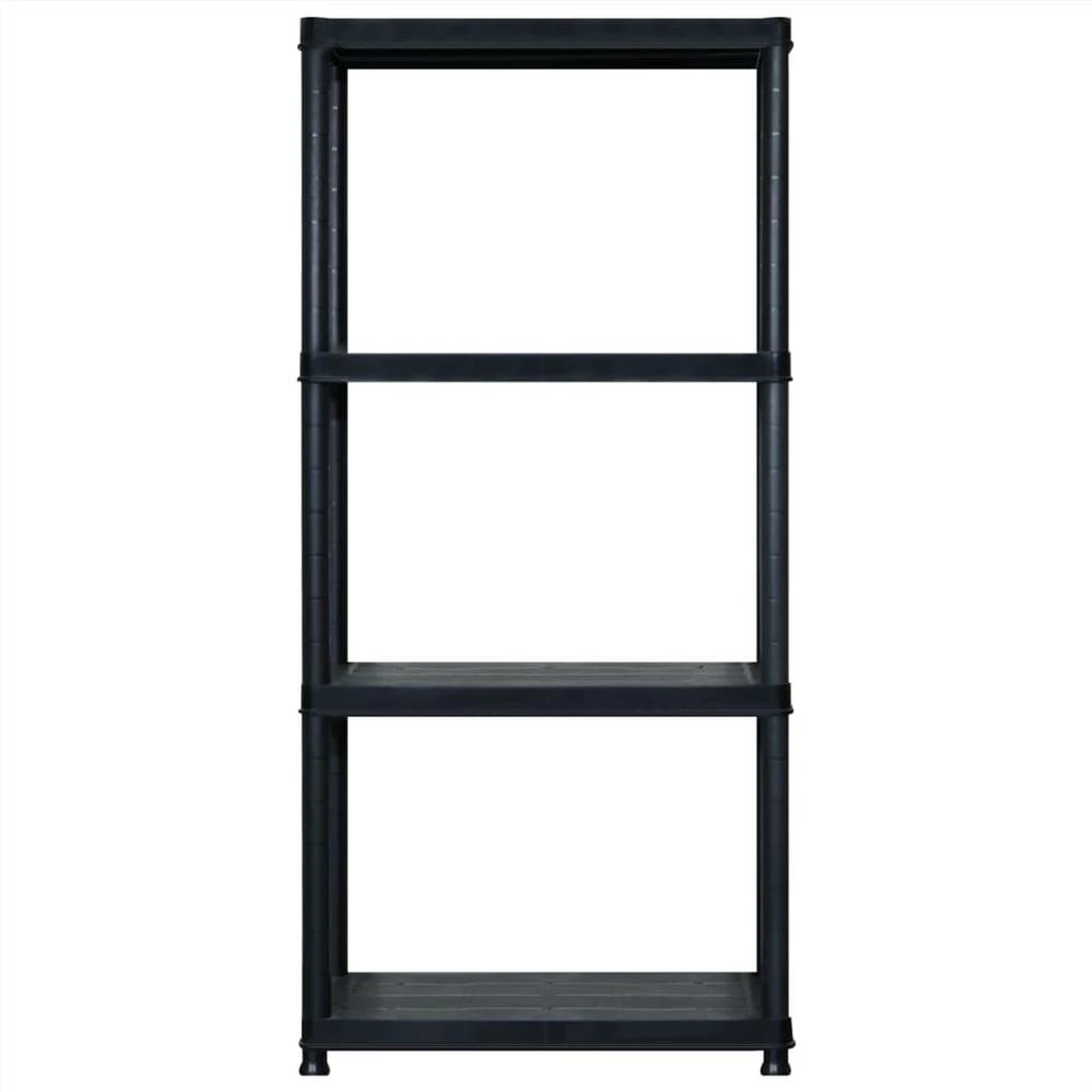 Best Pirce 💯 Storage Shelf 4-Tier Black 183x30.5x130 cm Plastic 🌟 - Image 5