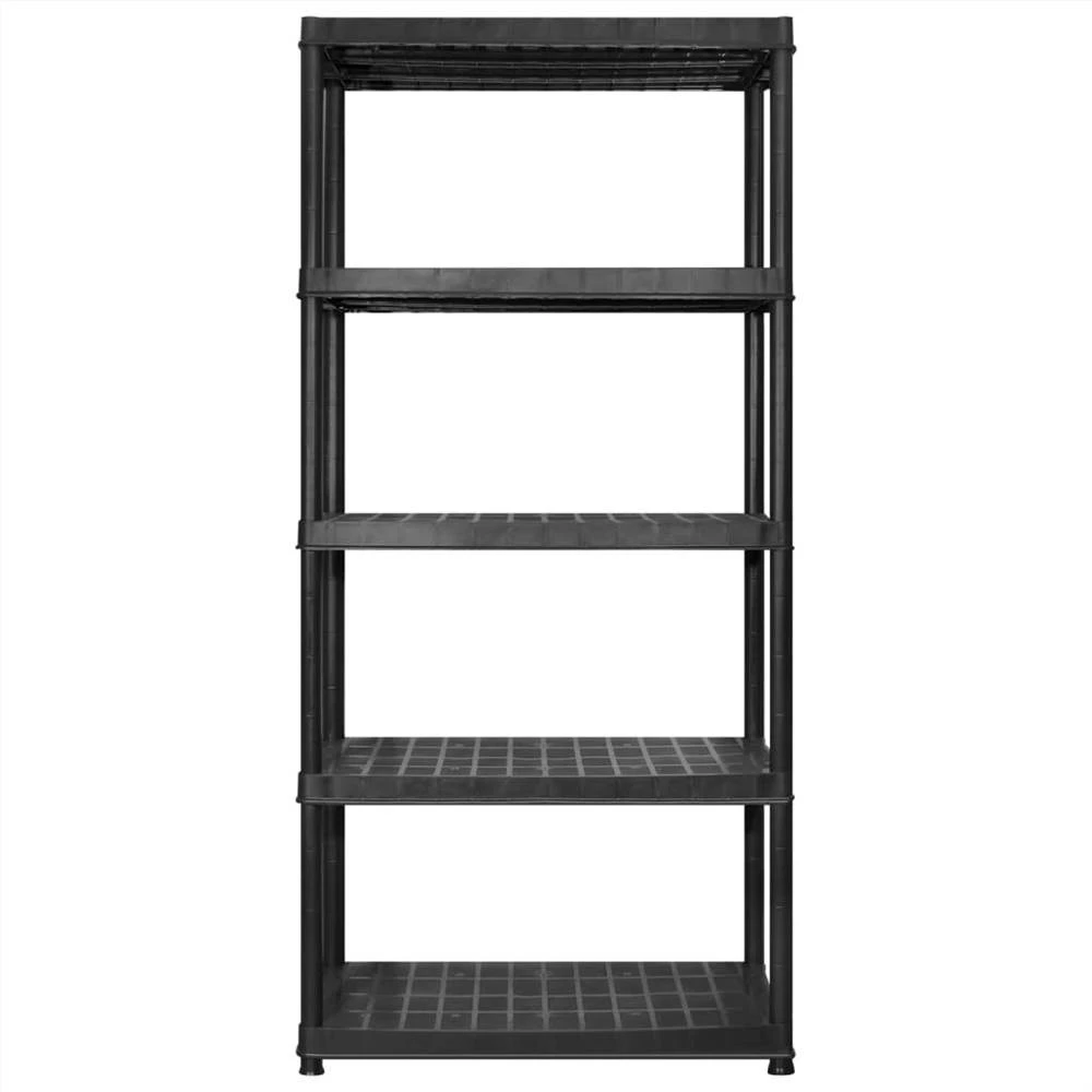 Flash Sale π Storage Shelf 5-Tier Black 274.5x45.7x185 cm Plastic π - Image 4