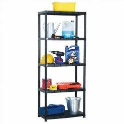 Wholesale ❤️ Storage Shelf 5-Tier Black 71x38x170 cm Plastic 😉