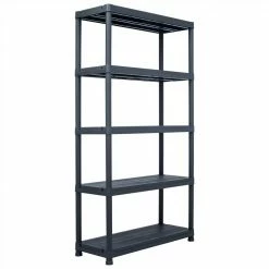 Top 10 π Storage Shelf Rack Black 250 kg 80x40x180 cm Plastic π€©