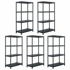 Top 10 π Storage Shelf Racks 5 pcs Black 60x30x138 cm Plastic π