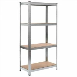 Deals ⭐ Storage Shelf Silver 80x40x160 cm Steel and MDF 😍