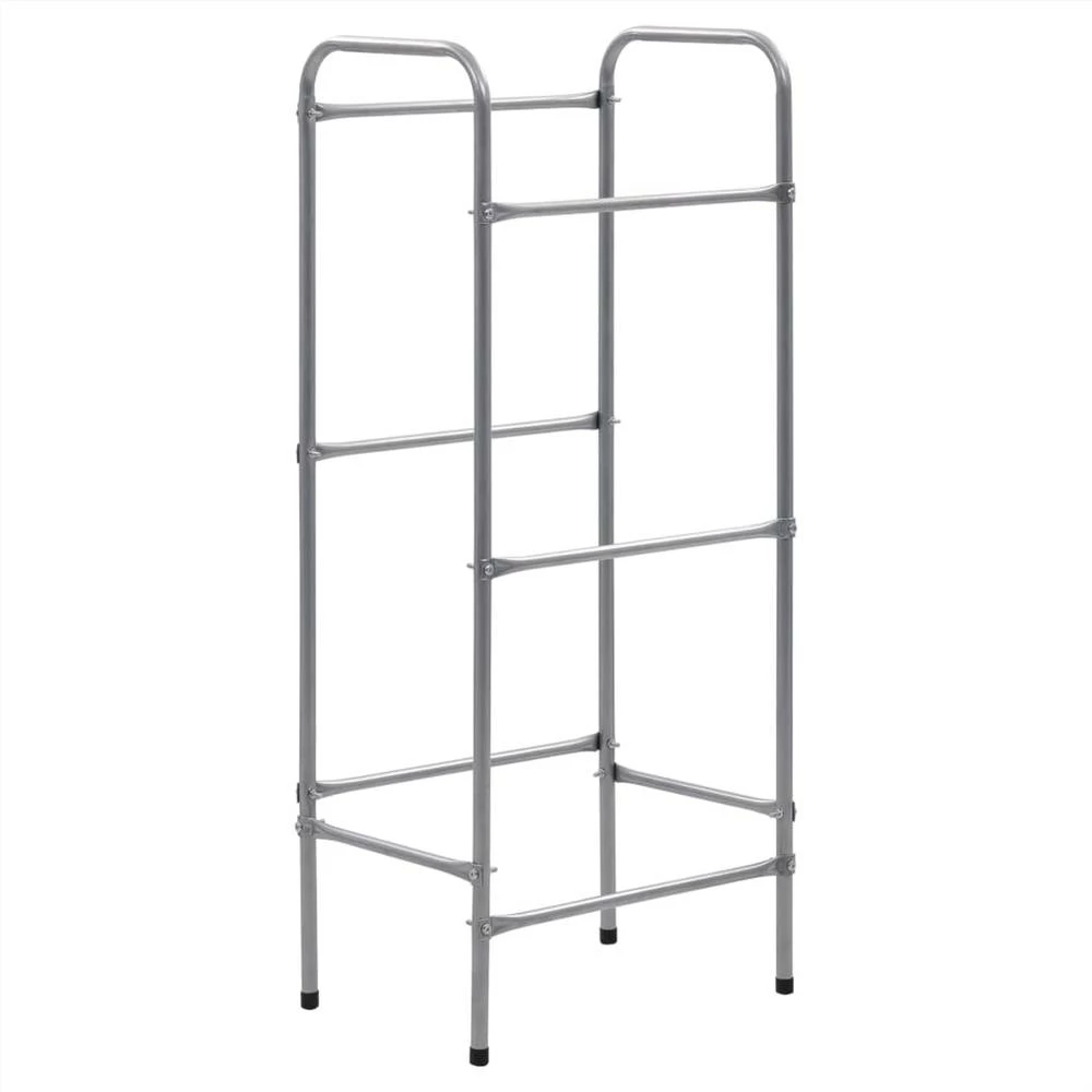 Buy 𧨠Storage Shelf for 3 Crates Silver 50x33x116 cm Steel π - Image 2