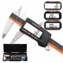 Discount 🥰 Syntek 150mm Stainless Steel LCD Screen Display Digital Caliper 6 Inch Fraction /MM/Inch High Precision 😍