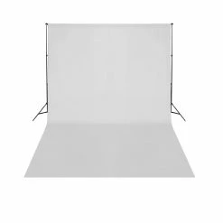 Discount ⌛ Telescopic Background Support System + White Backdrop 3 x 5 m 😉