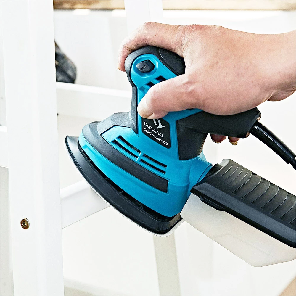 Brand new π Tilswall Mouse Sander 200W 15,000 RPM Sanders with 12pcs Sanding Pads 140x140x100mm π - Image 6