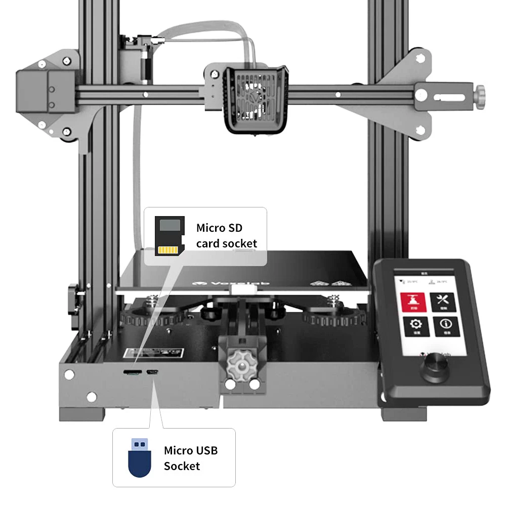 Budget π― Voxelab Aquila X2 FDM 3D Printer 32-bit Silent π© Motherboard Resume Printing 4.3-inch Color LCD Screen 220x220x250mm β¨ - Image 6