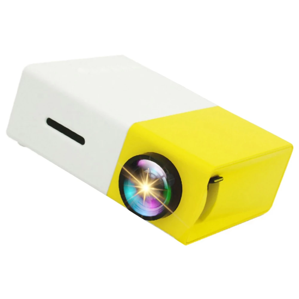 Promo π€© YG300 Mini LED Projector Native320x240P Support 1080P 600LM - Yellow + White π - Image 2