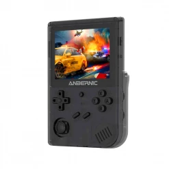 New π ANBERNIC RG351V 64GB Handheld Game Console, 3.5 Inch 640*480P IPS Screen, 12000 Games, Dual TF Card Slot, Supports NDS, N64, DC, PSP, PS1, openbor, CPS1, CPS2, FBA, NEOGEO, NEOGEOPOCKET, GBA, GBC, GB, SFC, FC, MD, SMS, MSX, PCE, WSC - Black π₯°