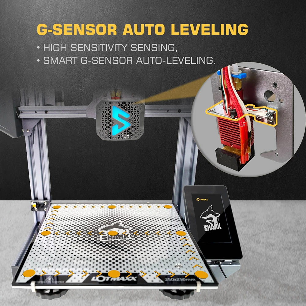 Cheapest π LOTMAXX Shark V3 3D Printer Laser Engraver, Auto Leveling, Dual Extruder, Dual-Color Printing, Glass Build Plate, 235*235*265mm π - Image 4