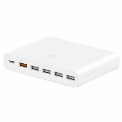 Wholesale ⭐ Xiaomi 60W Fast Charger Power Adapter 6 Ports QC 3.0 Quick Charge - White 💯